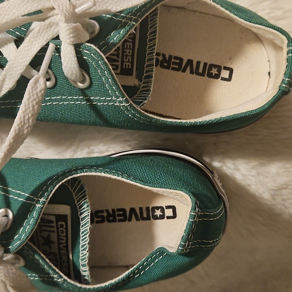 Converse All Star Green Canvas Sneakers Unisex Men 7 Womens 9 - Picture 5 of 11